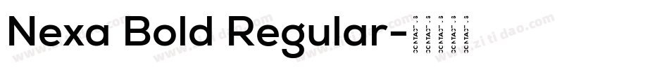 Nexa Bold Regular字体转换